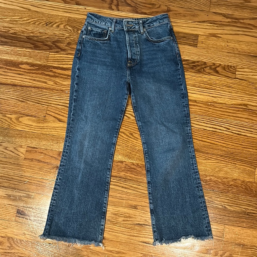 Free People Medium Wash Straight Jeans - Size 26